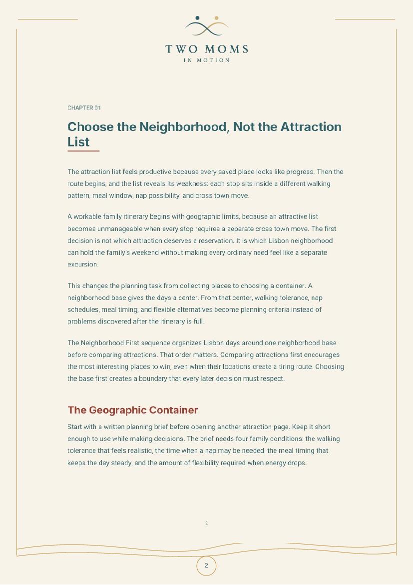 Guide page explaining how to choose a Lisbon neighborhood base