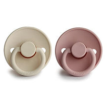 Load image into Gallery viewer, FRIGG Natural Rubber Baby Pacifier | Made in Denmark | BPA-Free (Blush/Cream, 0-6 Months)
