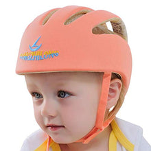 Load image into Gallery viewer, Infant Baby Safety Helmet, IULONEE Toddler Adjustable Protective Cap, Children Safety Headguard Harnesses Protection Hat for Running Walking Crawling Safety Helmet for Kids (Orange)

